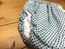 他の写真3: 猫だらけ（きなり）透湿性防水布入りトレパン【ハンドメイド/日本製】立ったまま交換出来る♪パンツ型おむつカバー/ねこ,ネコ