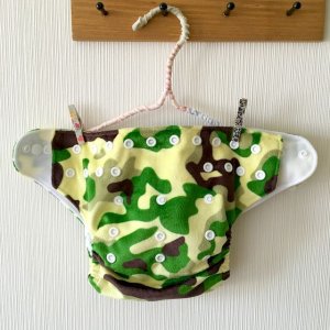 画像4: 迷彩柄 カモフラージュ【布おむつ本舗オリジナル】ポケット式 ワンサイズおむつカバー （スナップ/ミンキー素材） (4)