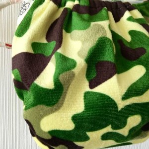 画像3: 迷彩柄 カモフラージュ【布おむつ本舗オリジナル】ポケット式 ワンサイズおむつカバー （スナップ/ミンキー素材） (3)