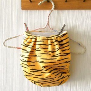 画像2: 鬼のパンツ♪トラ【布おむつ本舗オリジナル】ポケット式ワンサイズおむつカバー（スナップ/ミンキー素材）とら  虎 寅 鬼のパンツ (2)