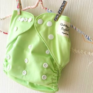 画像3: メロンミルク【布おむつ本舗オリジナル】ポケット式 ワンサイズおむつカバー （スナップ/ツルツル生地）ピスタチオグリーン ,パウダーグリーン (3)