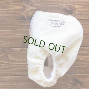 画像3: もこもこミルク【布おむつ本舗オリジナル】ポケット式 ワンサイズおむつカバー ふんわり モコモコ （マジックテープ/ミンキー素材） 赤ちゃんらしい,みるく (3)