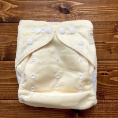 【ちょっとだけ再販】もこもこミルク【布おむつ本舗オリジナル】ポケット式ワンサイズおむつカバー（スナップ/ミンキー素材）モコモコ 赤ちゃんらしくてかわいい♪大人気