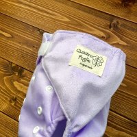 画像1: もこもこラベンダーミルク【布おむつ本舗オリジナル】ポケット式ワンサイズおむつカバー ふんわり（マジックテープ/ミンキー素材）赤ちゃんらしいパウダーカラー モコモコ