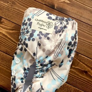 画像2: 北欧ボタニカル【布おむつ本舗オリジナル】ポケット式 ワンサイズおむつカバー （マジックテープ/ツルツル生地）植物 (2)