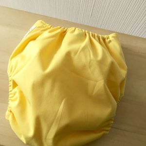 画像3: バナナミルク【布おむつ本舗オリジナル】ポケット式 ワンサイズおむつカバー （マジックテープ/ツルツル生地）バナナみるく イエロー 黄色 (3)