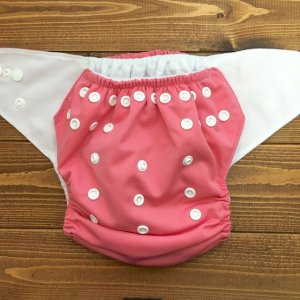 画像2: 「サーモンピンク」立ったまま履ける パンツ型ワンサイズおむつ トレパンにも♪ (2)