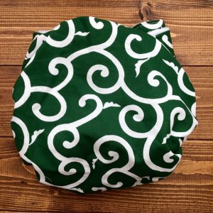 画像4: 唐草模様【よつばのおむつ/日本製/ハンドメイド】 布おむつカバー （透湿性防水布使用）和柄,グリーン,泥棒柄,人気柄 (4)