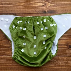 画像3: 「もこもこ抹茶」立ったまま履ける パンツ型ワンサイズおむつ トレパンにも♪グリーン (3)