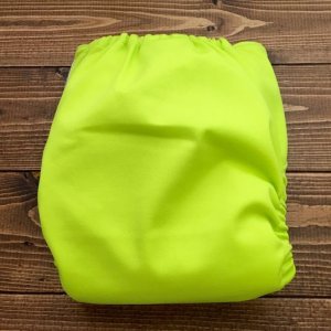 画像3: ライムグリーン【布おむつ本舗オリジナル】ポケット式 ワンサイズおむつカバー （マジックテープ/ツルツル生地）明るい黄緑 (3)