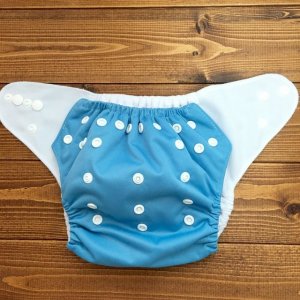 画像2: 「青空ブルー」立ったまま履ける パンツ型ワンサイズおむつ トレパンにも♪ (2)