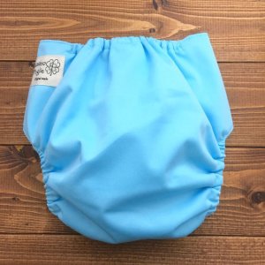 画像3: 「ソーダ色」立ったまま履ける パンツ型ワンサイズおむつ トレパンにも♪水色 (3)