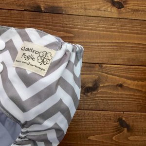 画像3: 「北欧ジグザグ（グレー）」立ったまま履ける パンツ型ワンサイズおむつ/トレパンにも♪ツルツル (3)