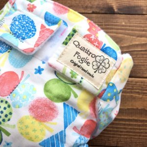 画像2: HAPPYバタフライ（ブルー）【よつばのおむつ/日本製/ハンドメイド布おむつカバー】 （透湿性防水布使用）蝶々,ちょうちょ (2)