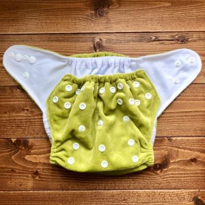 画像2: 「もこもこ抹茶ミルク」立ったまま履ける パンツ型ワンサイズおむつ トレパンにも♪緑,グリーン (2)