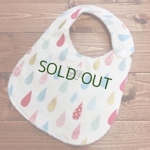 画像2: キラリ⭐︎しずくちゃん【ハンドメイド超吸収スタイ】マイクロファイバー×コットン生地のよだれかけ【スタイ５枚以上まとめ買いで送料無料！】雨 雫 (2)