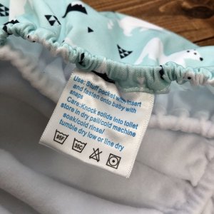 画像7: 【2~7歳向け/BIGサイズ】「マーガレット（水色）」ポケット式ワンサイズおむつ/立体ギャザー付き（スナップ/ツルツル生地）花柄,フラワー (7)