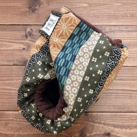 画像1: 和柄ストライプ【よつばのおむつ/日本製/ハンドメイド】 布おむつカバー （透湿性防水布使用）再販無し