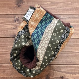 画像3: 和柄ストライプ【よつばのおむつ/日本製/ハンドメイド】 布おむつカバー （透湿性防水布使用）再販無し (3)