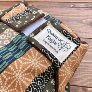 画像2: 和柄ストライプ【よつばのおむつ/日本製/ハンドメイド】 布おむつカバー （透湿性防水布使用）再販無し (2)