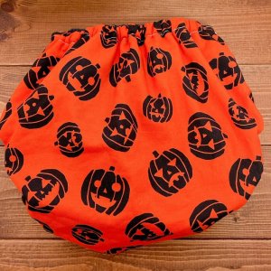 画像3: 在庫限り/ハロウィン♪ジャックオランタン/透湿性防水布入りトレパン【ハンドメイド/日本製】 立ったまま交換出来る♪ パンツ型おむつカバー/オレンジ,カボチャ (3)