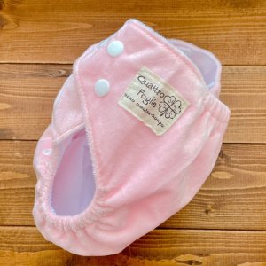 画像2: 「もこもこいちごミルク」立ったまま履ける パンツ型ワンサイズおむつ トレパンにも♪イチゴ,ピンク,モコモコ (2)