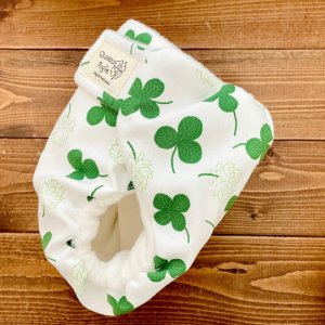 画像3: 再販なし/ラッキークローバー【よつばのおむつ/日本製/ハンドメイド】 布おむつカバー （透湿性防水布使用）四葉 (3)