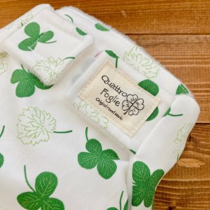画像2: 再販なし/ラッキークローバー【よつばのおむつ/日本製/ハンドメイド】 布おむつカバー （透湿性防水布使用）四葉 (2)