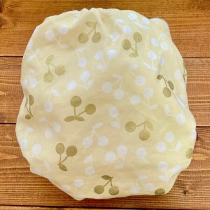 画像4: 【再販なし】ラメチェリー(ベージュ)【よつばのおむつ/日本製/ハンドメイド】 布おむつカバー (透湿性防水布使用)さくらんぼ,再販なし (4)