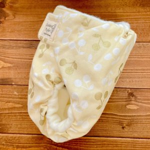 画像3: 【再販なし】ラメチェリー(ベージュ)【よつばのおむつ/日本製/ハンドメイド】 布おむつカバー (透湿性防水布使用)さくらんぼ,再販なし (3)