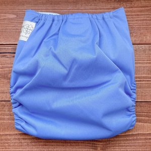 画像3: ラベンダー【布おむつ本舗オリジナル】ポケット式 ワンサイズおむつカバー （スナップ/ツルツル生地）アジサイ紫陽花色 青紫 (3)