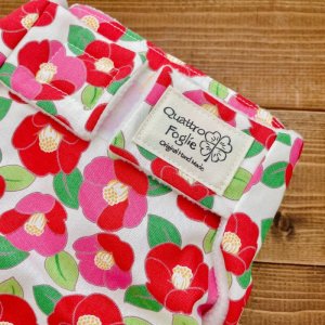 画像2: 【再販なし】椿（ホワイト）【よつばのおむつ/日本製ハンドメイド】 布おむつカバー （透湿性防水布使用）ツバキ,和柄,花柄 (2)