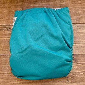 画像4: フォレストグリーン【布おむつ本舗オリジナル】ポケット式 ワンサイズおむつカバー （スナップ/ツルツル生地）緑 (4)