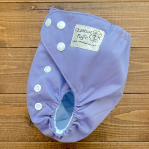 画像2: すみれ色【布おむつ本舗オリジナル】ポケット式 ワンサイズおむつカバー （スナップ/ツルツル生地）紫,パープル,スミレ (2)