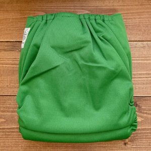 画像4: ラッキーグリーン【布おむつ本舗オリジナル】ポケット式 ワンサイズおむつカバー （スナップ/ツルツル生地）緑 (4)