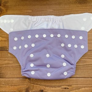 画像3: すみれ色【布おむつ本舗オリジナル】ポケット式 ワンサイズおむつカバー （スナップ/ツルツル生地）紫,パープル,スミレ (3)