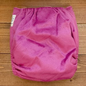 画像4: もこもこワインレッド【布おむつ本舗オリジナル】ポケット式 ワンサイズおむつカバー ふんわり （マジックテープ/ミンキー素材）赤,モコモコ (4)