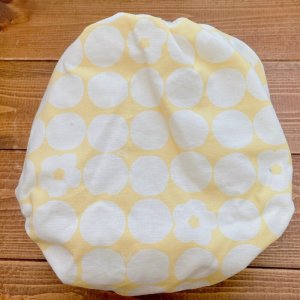 画像4: 北欧フラワーちょうちょ（イエロー）【よつばのおむつ/日本製/ハンドメイド】 布おむつカバー （透湿性防水布使用）花柄 (4)