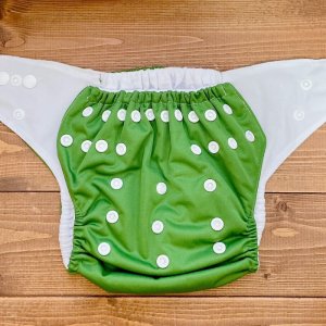 画像2: 「ラッキーグリーン」立ったまま履ける パンツ型ワンサイズおむつ  トレパンにも♪緑 (2)