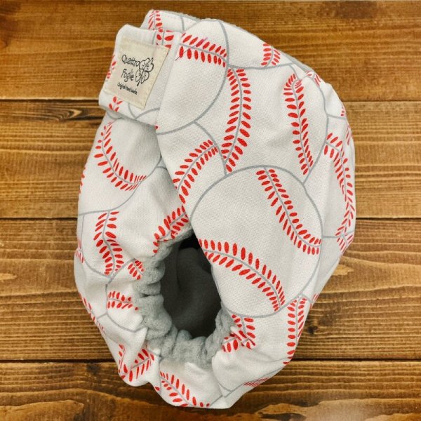 画像3: 野球ボール（ホワイト）【よつばのおむつ/日本製/ハンドメイド】布おむつカバー （透湿性防水布使用）男の子