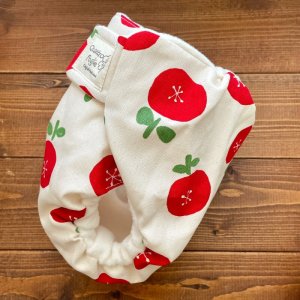 画像4: 【再販なし】北欧ボタンの花（赤）【よつばのおむつ/日本製/ハンドメイド】布おむつカバー （透湿性防水布使用）フラワー,レッド (4)