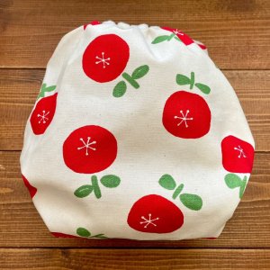 画像5: 【再販なし】北欧ボタンの花（赤）【よつばのおむつ/日本製/ハンドメイド】布おむつカバー （透湿性防水布使用）フラワー,レッド (5)