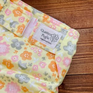 画像2: 水彩フラワー(イエロー)【よつばのおむつ/日本製/ハンドメイド】布おむつカバー (透湿性防水布使用)花柄 (2)