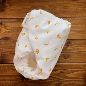 画像4: バナナ柄【よつばのおむつ/日本製/ハンドメイド】布おむつカバー （透湿性防水布使用）フルーツ (4)