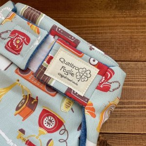 画像3: 昭和レトロ家電（ブルーグレー）【よつばのおむつ/日本製/ハンドメイド】布おむつカバー （透湿性防水布使用）北欧 (3)