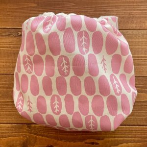画像4: 【在庫限り】北欧コノハ柄（ピンク）【よつばのおむつ/日本製/ハンドメイド】布おむつカバー （透湿性防水布使用）ボタニカル (4)
