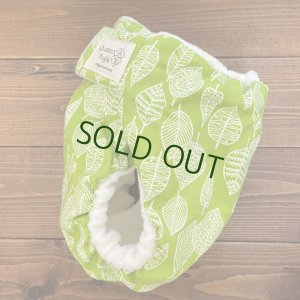 画像3: 北欧ミニリーフ（グリーン） 【よつばのおむつ/日本製/ハンドメイド】 布おむつカバー （透湿性防水布使用） (3)