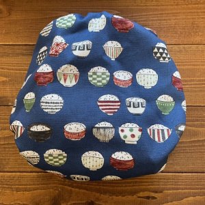 画像4: こんもりごはんお茶碗（ネイビー）【よつばのおむつ/日本製/ハンドメイド】 布おむつカバー （透湿性防水布使用）ご飯,和柄 (4)