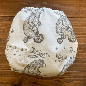 画像4: 三輪車クマさん 【よつばのおむつ/日本製/ハンドメイド】 布おむつカバー (透湿性防水布使用)アニマル (4)