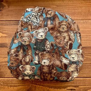 画像5: クラシックテディベア（くすみブルー）【よつばのおむつ/日本製/ハンドメイド】布おむつカバー （透湿性防水布使用）クマ,アニマル (5)